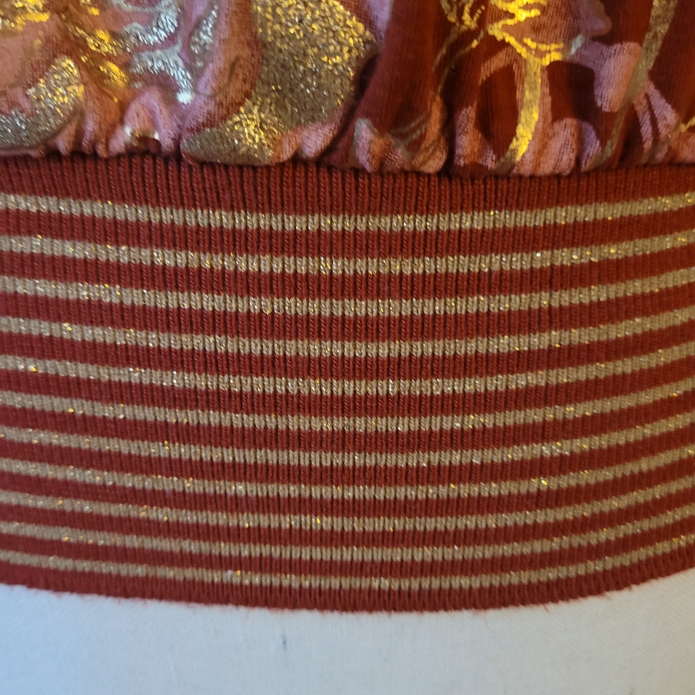 Off Shoulder Chain Link Rust Top - image 4